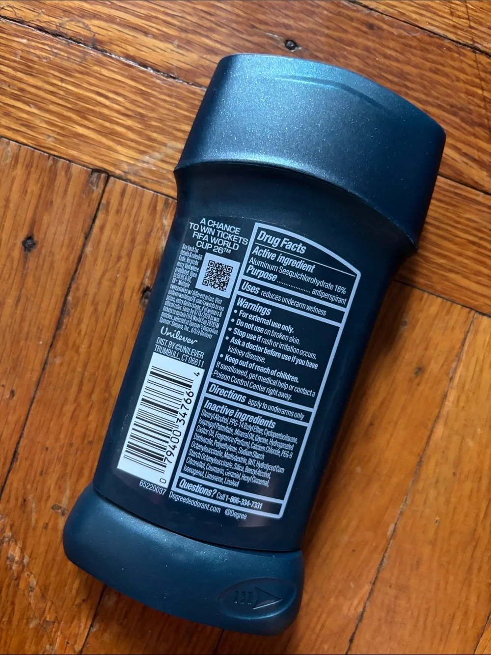 Degree Cool Rush Men’s Antiperspirant Deodorant Stick - Black/Blue